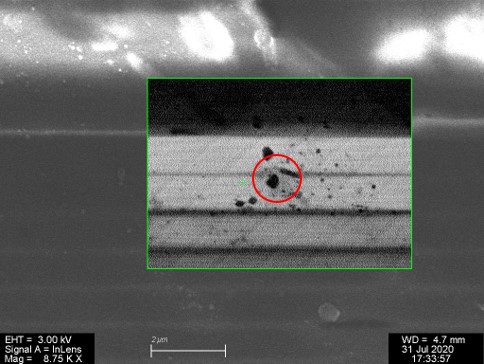 EBAC testing of metal line short